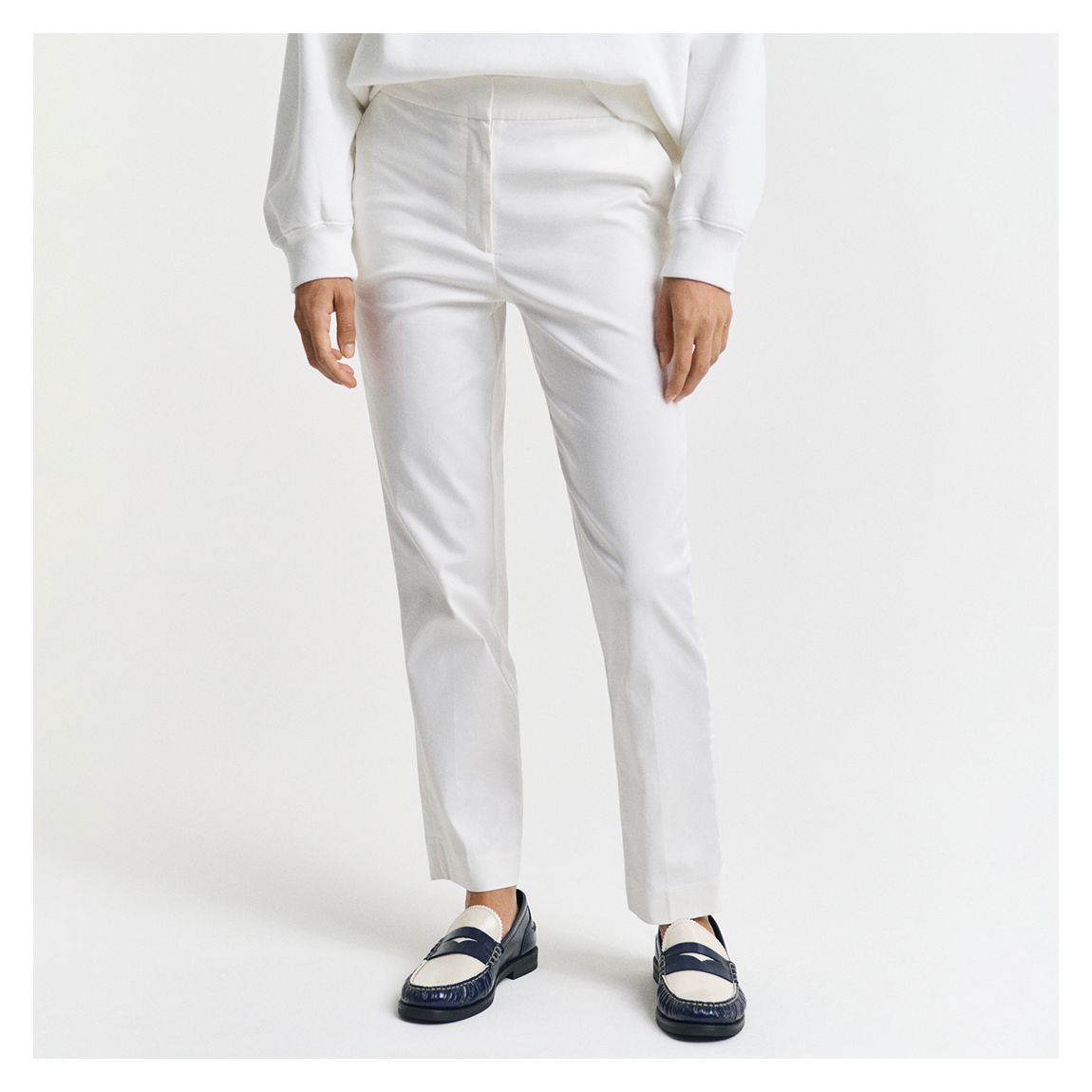 White Slim Slack Chino Trousers main product photo