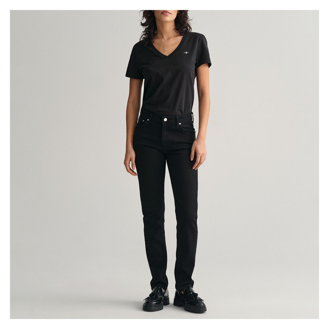 Black Slim Super Stretch Jeans main product photo
