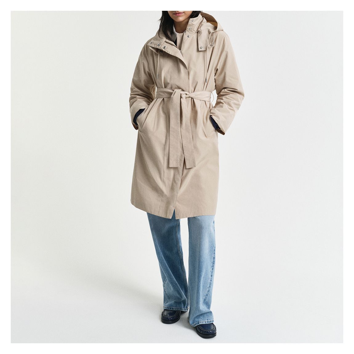 Sand Tie Waist Wind Coat main product photo