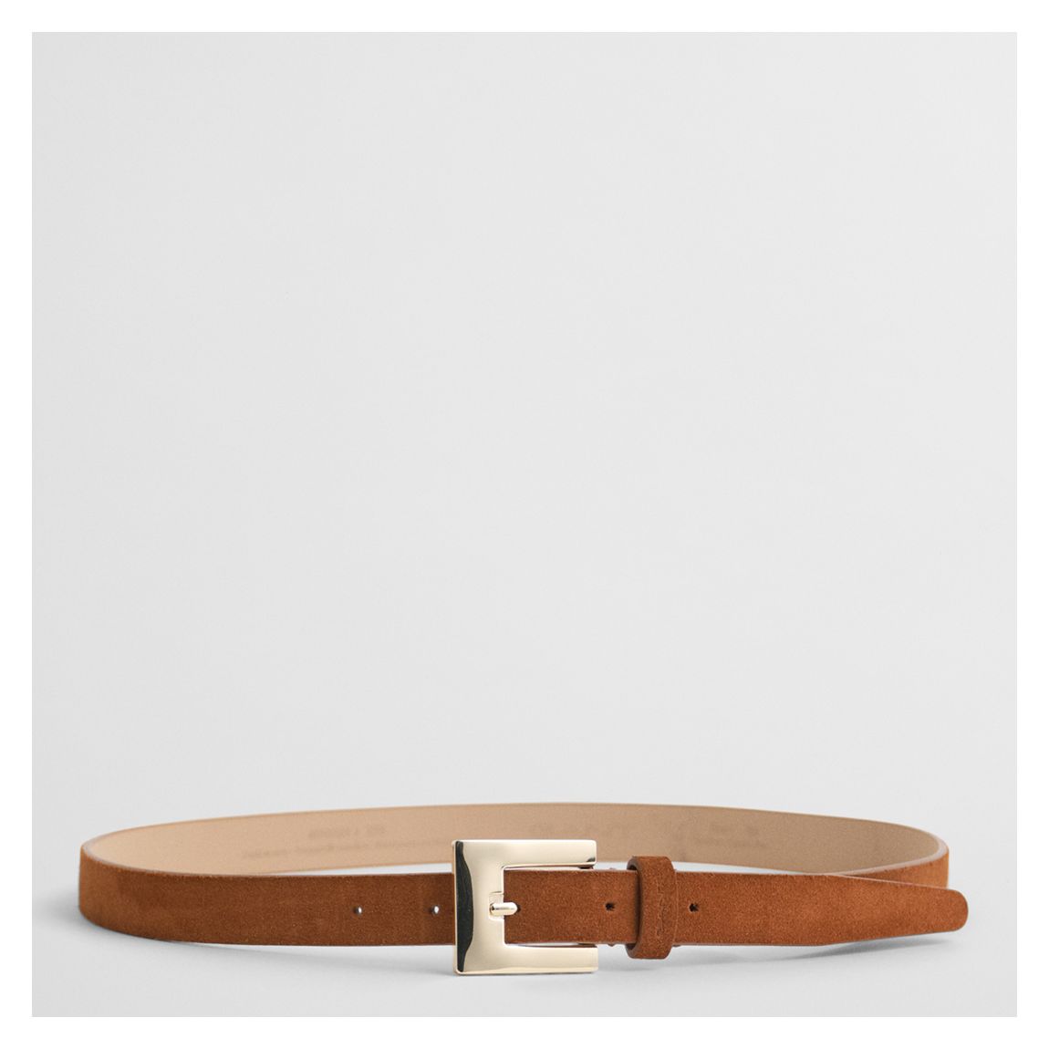 Brown Slim Suede Belt main product photo