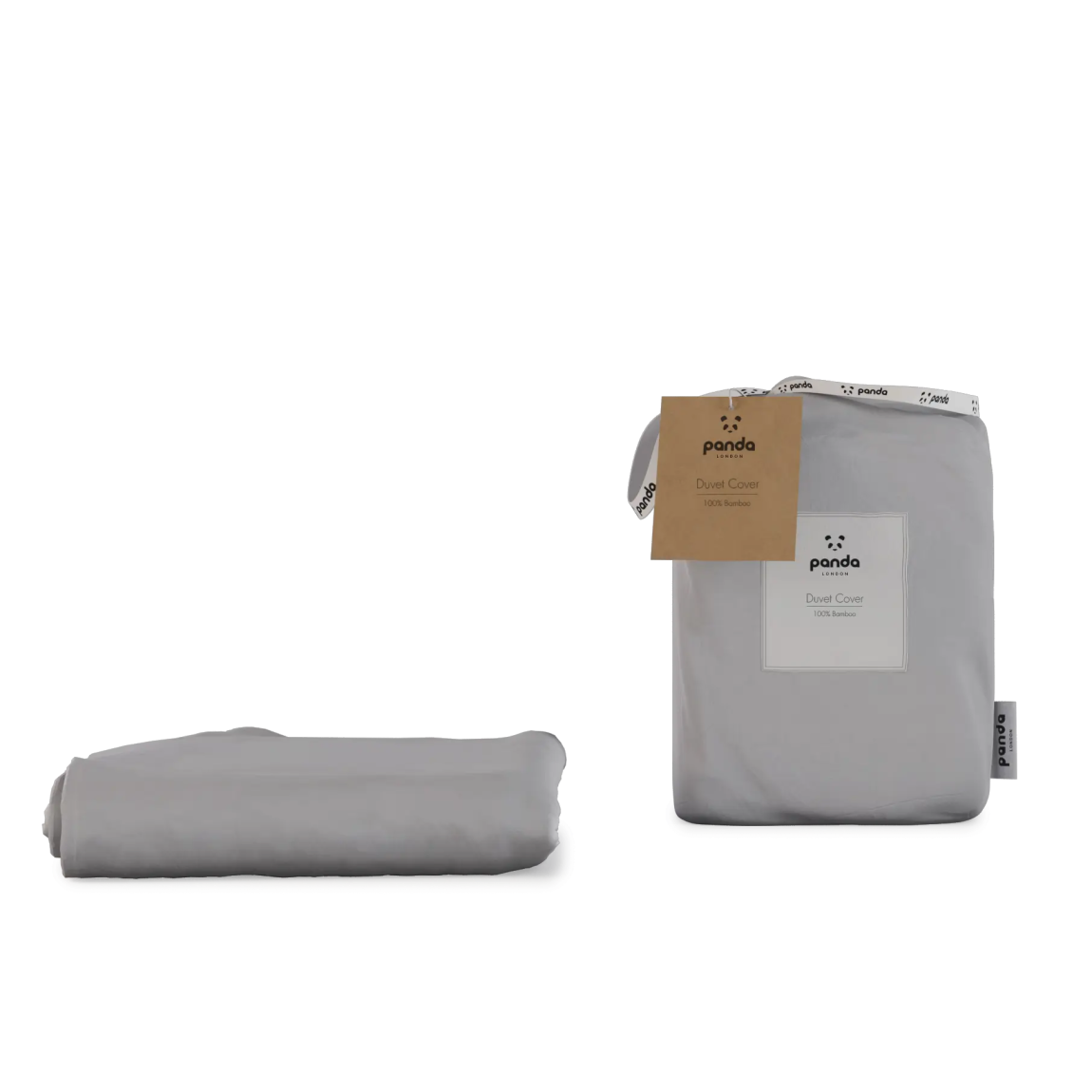 Panda 100% Bamboo Duvet Cover - Quiet Grey main product photo