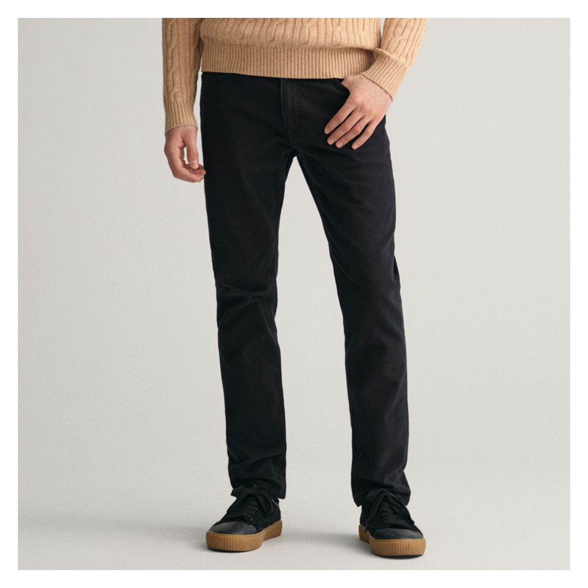 Black Slim Fit Soft Cotton Blend Jeans main product photo