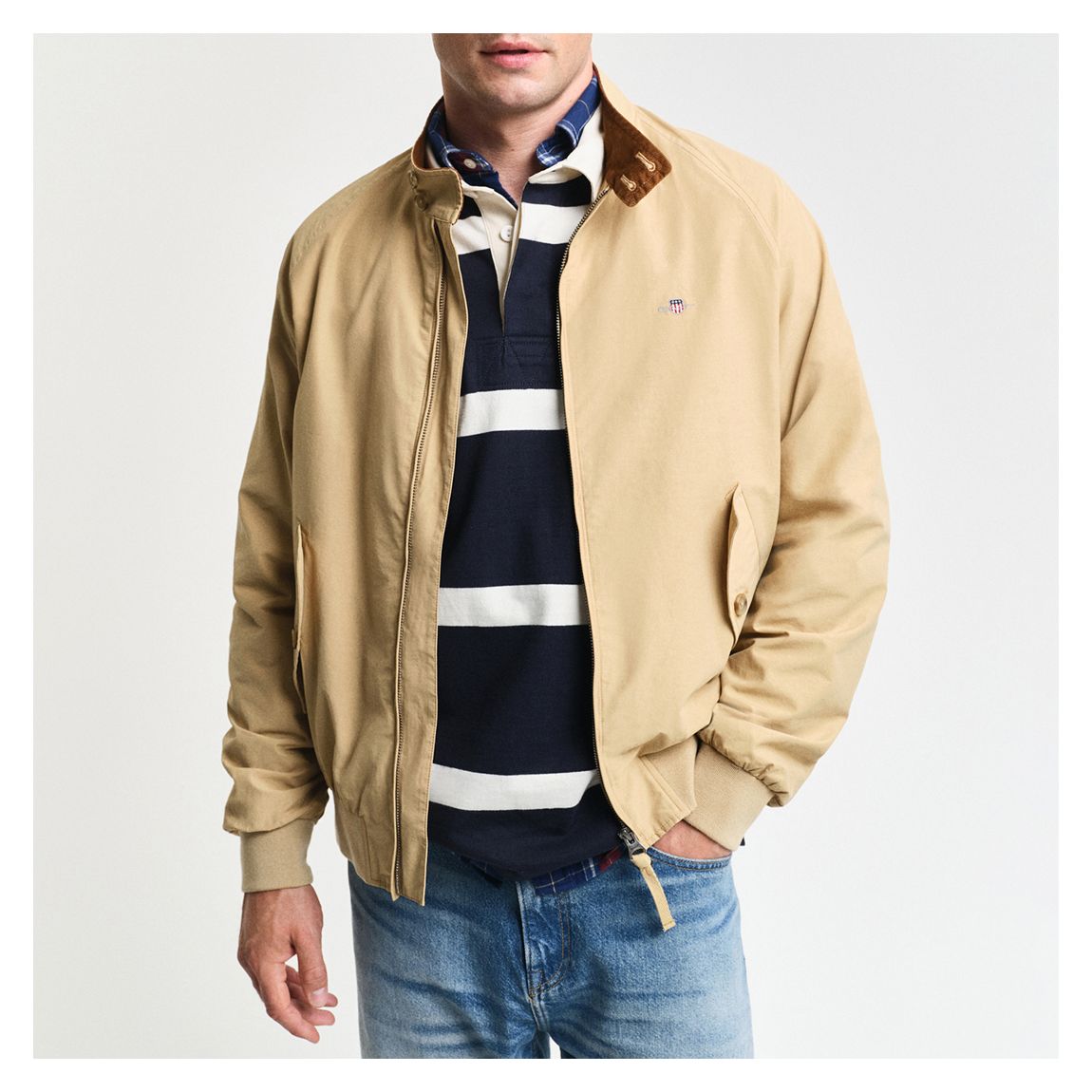 Sand Cotton Harrington Jacket main product photo