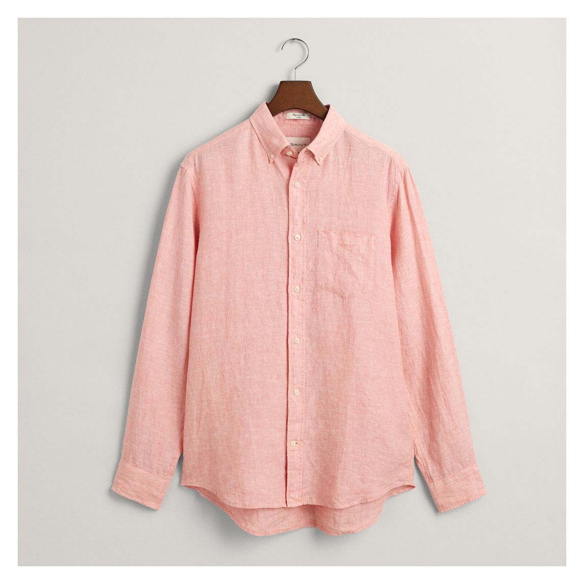 Pale Pink Regular Linen Shirt main product photo