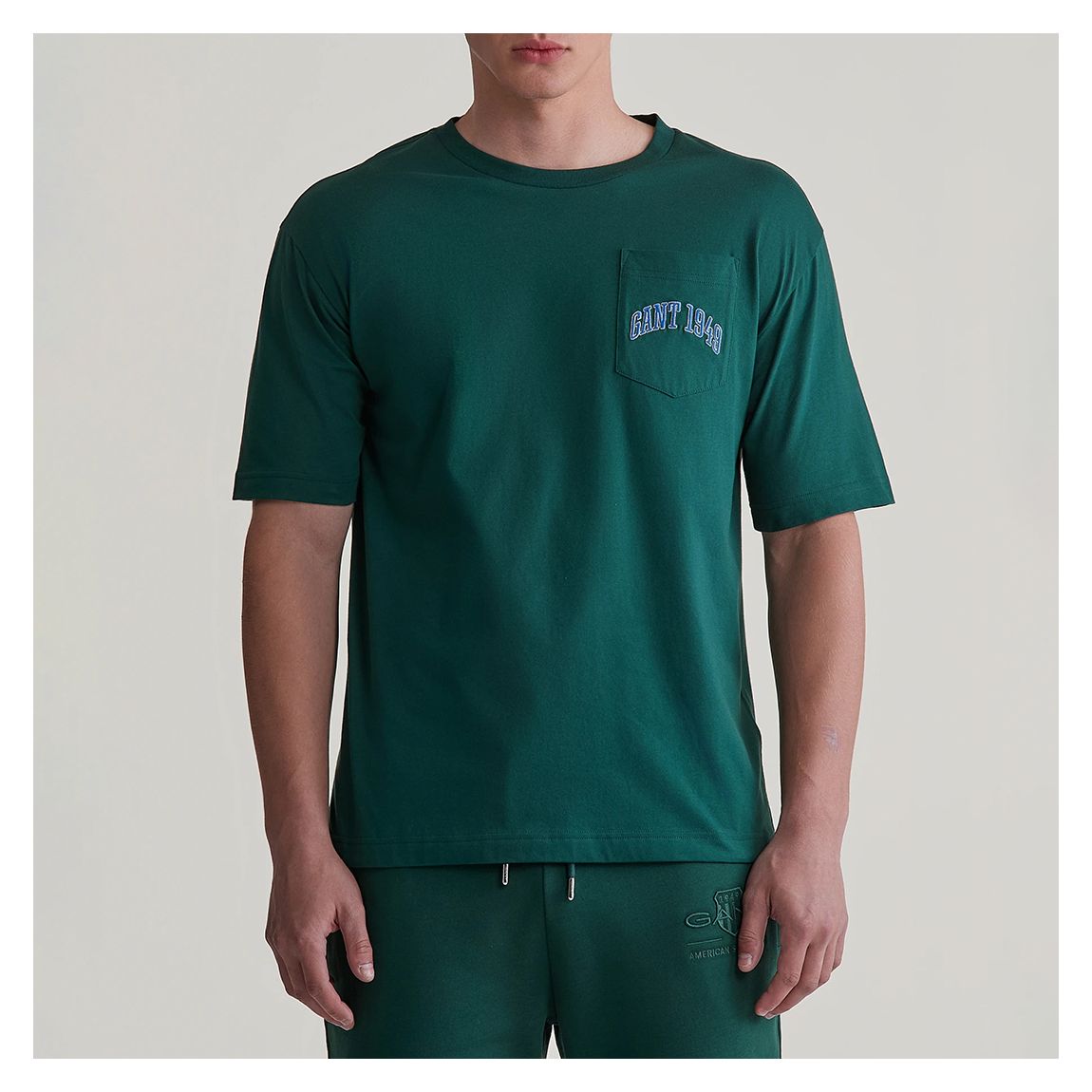 Green Pocket Graphic Cotton T-Shirt main product photo