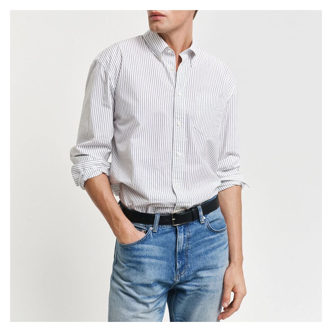 White Stripe Heritage Cotton Poplin Shirt main product photo