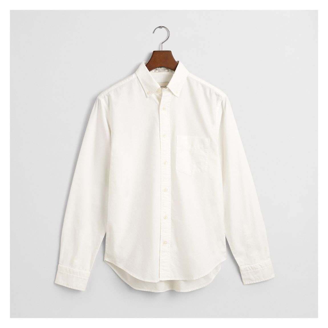 White Garment Dyed Archive Oxford Cotton Shirt main product photo