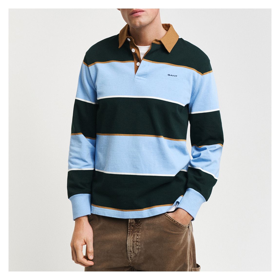 Multi Striped Heavy Cotton Rugger Sweatshirt main product photo