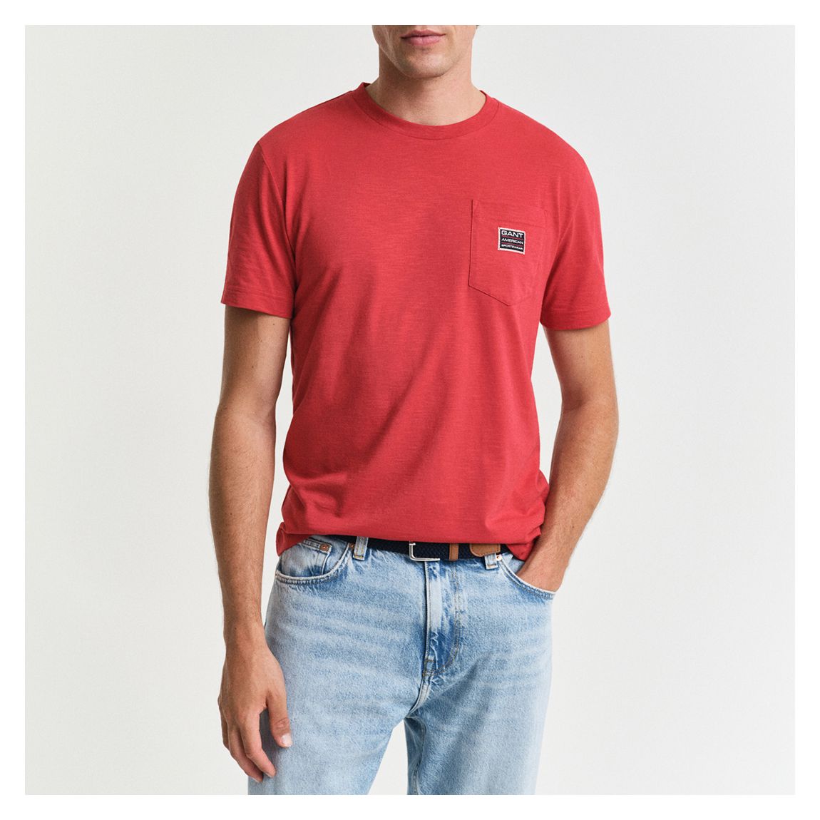 Red Pocket Cotton T-Shirt main product photo
