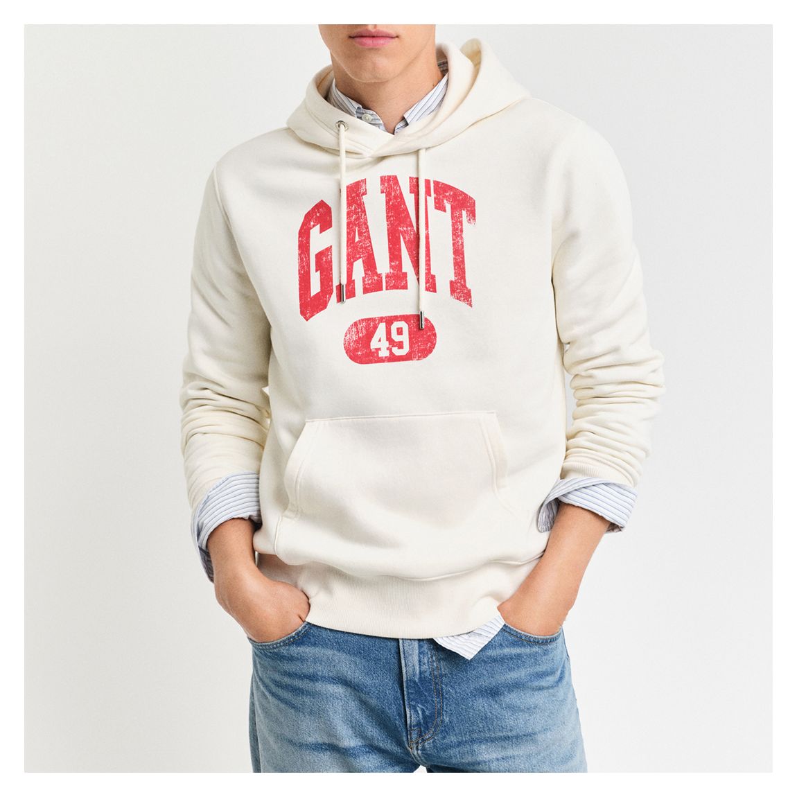 Ivory Seasonal Graphic Cotton Blend Hoodie main product photo