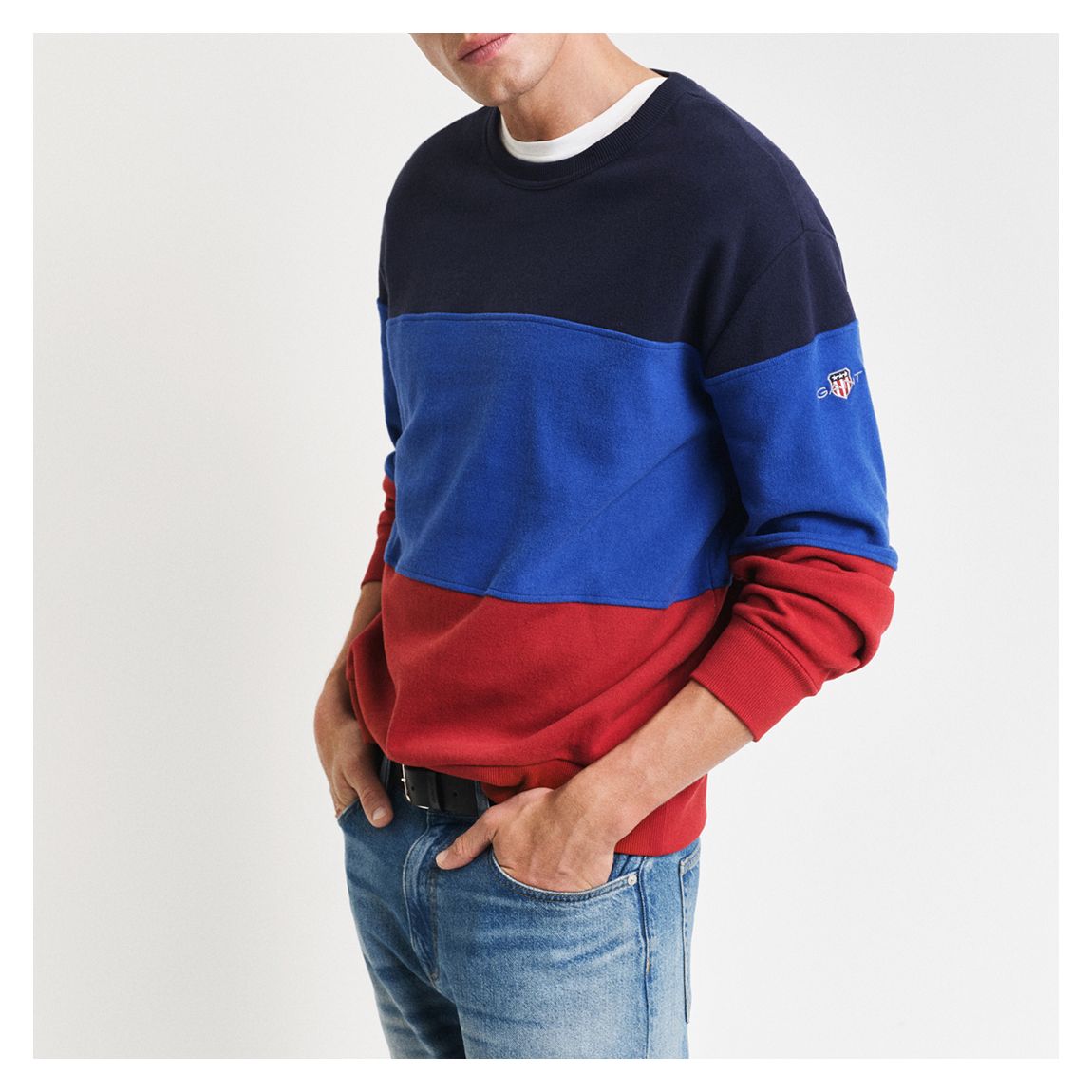 Multi Colour block Crew Sweatshirt main product photo
