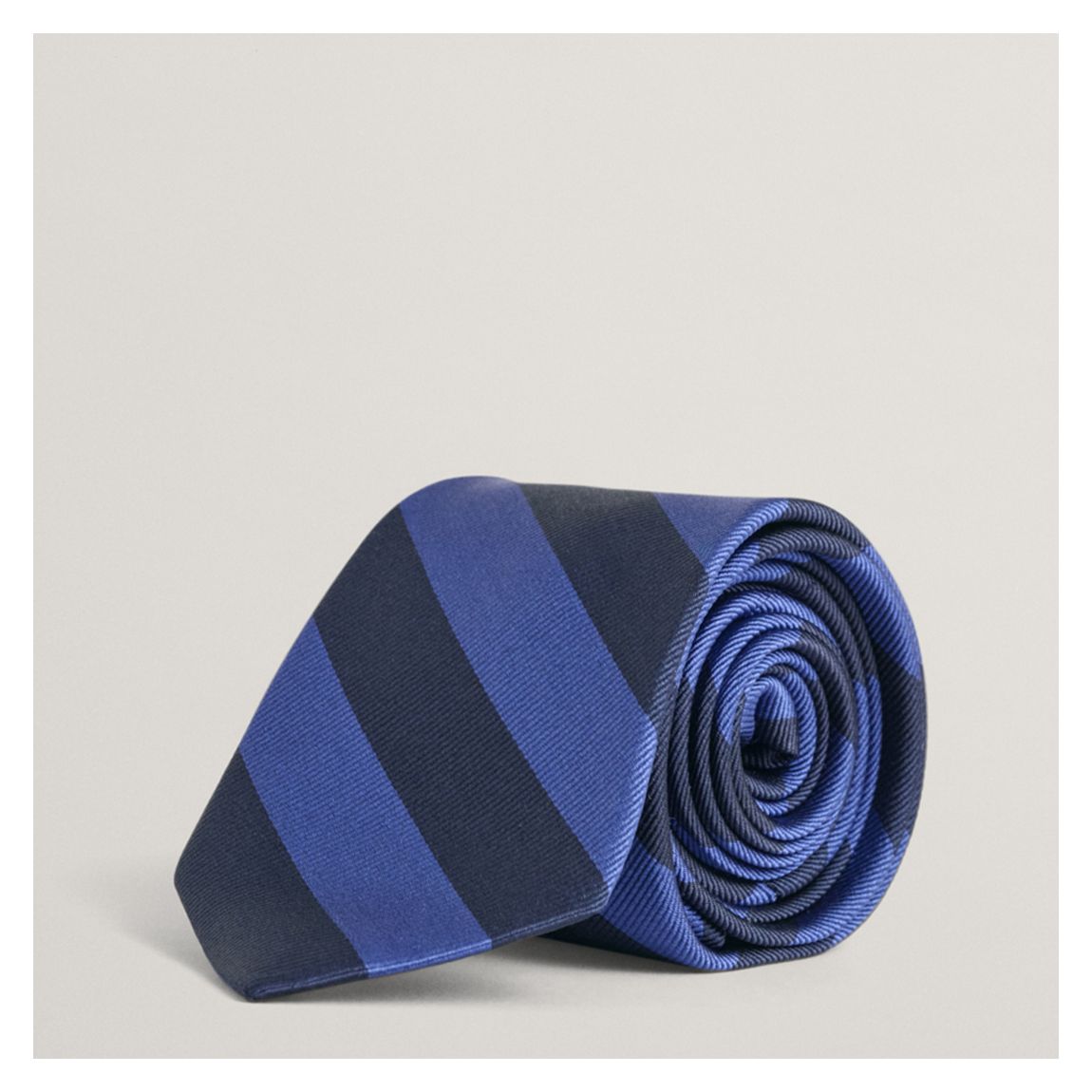 Blue/ Navy Striped Silk Tie main product photo