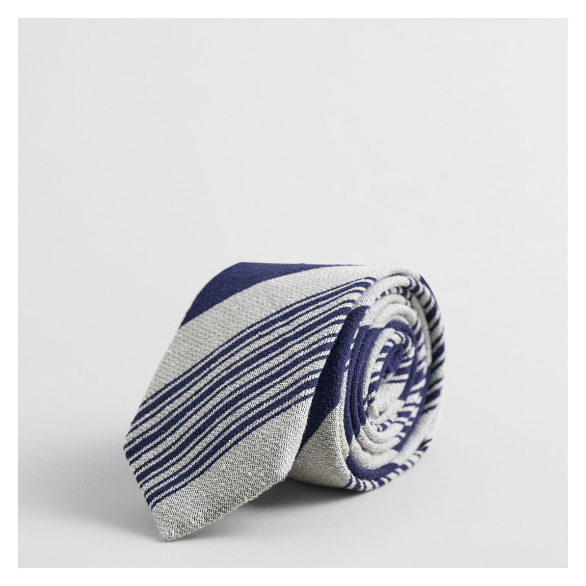 Blue/White Striped Silk Tie main product photo