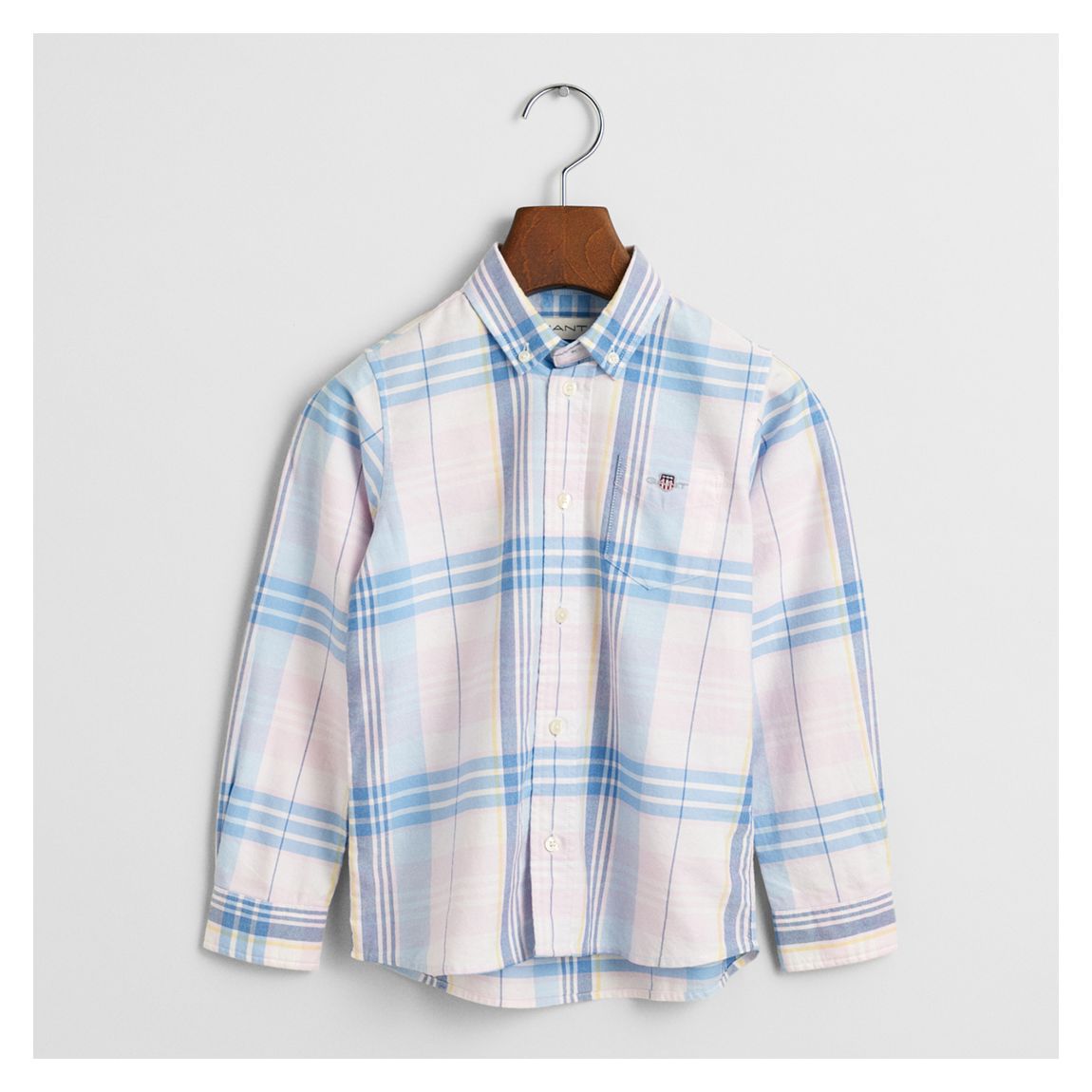 White/Blue Checked Oxford Shirt main product photo