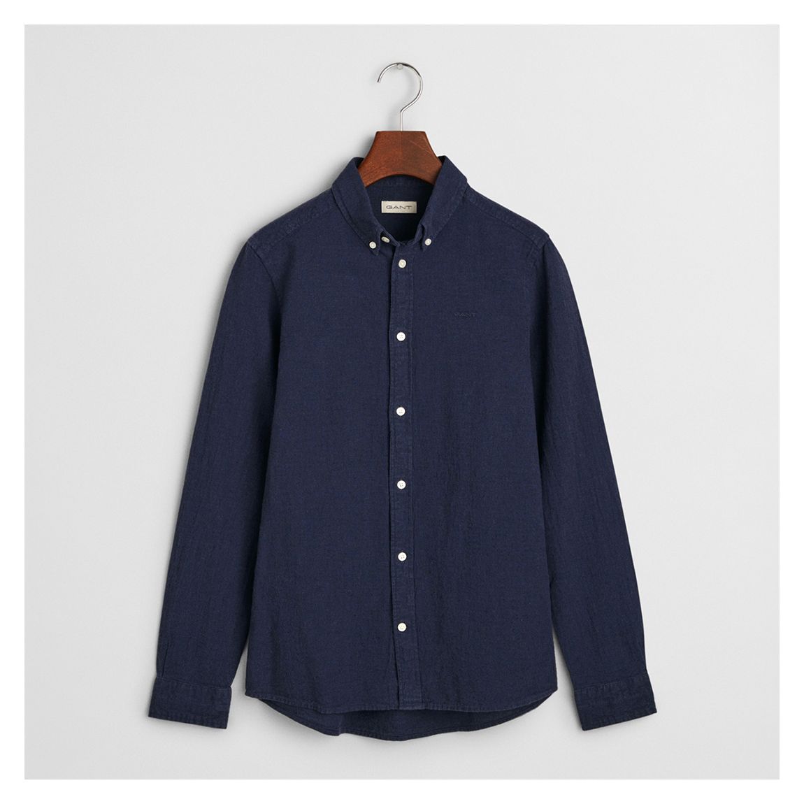 Navy Cotton Linen Blend Shirt main product photo