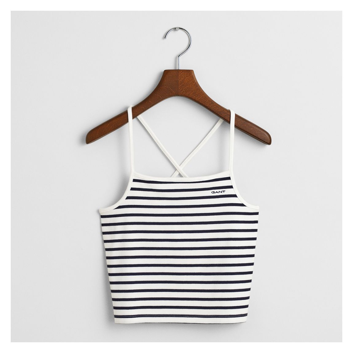 Navy Girls Striped Cotton Blend Tank Top main product photo