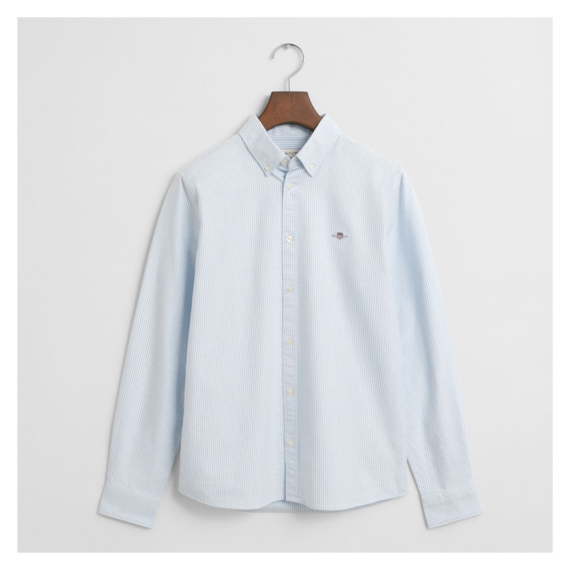 Mid Blue Oxford Striped Cotton Shirt main product photo