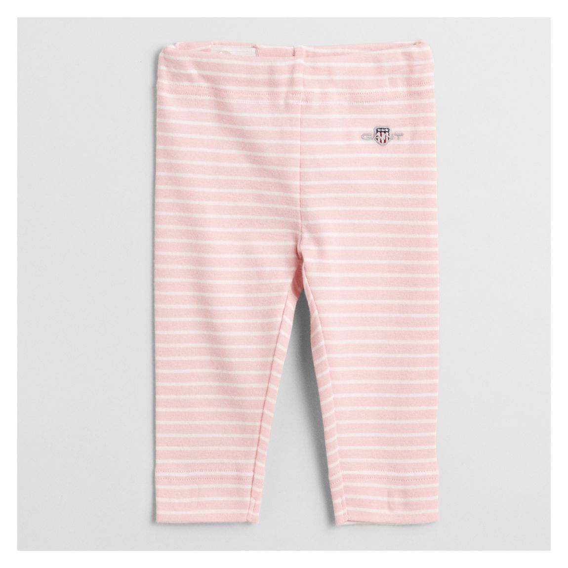 Pale Pink Shield Striped Cotton Leggings main product photo
