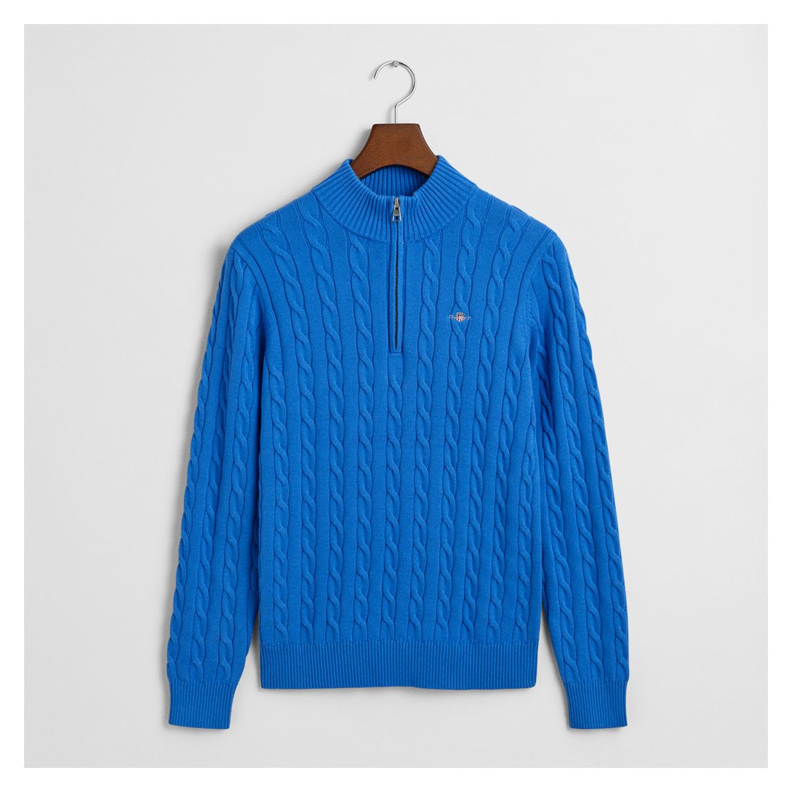 Cobalt Cotton Cable Half Zip Jumper main product photo