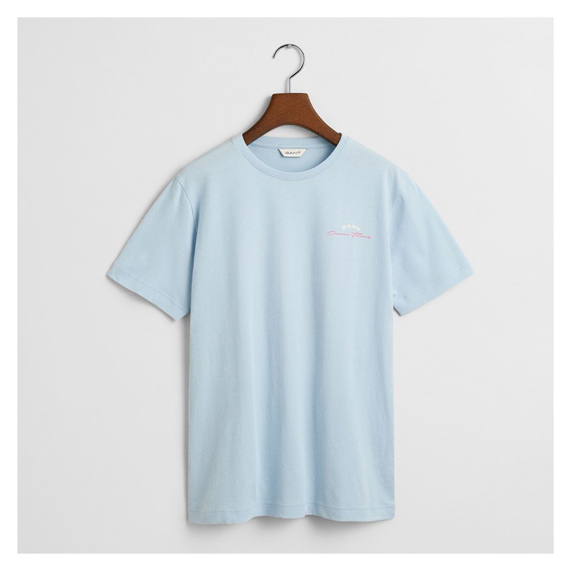 Light Blue Sailing Graphic Cotton T-Shirt main product photo