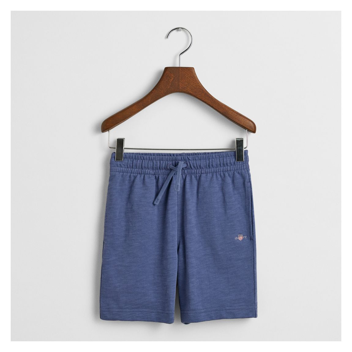 Light Blue Shield Cotton Slub Shorts main product photo