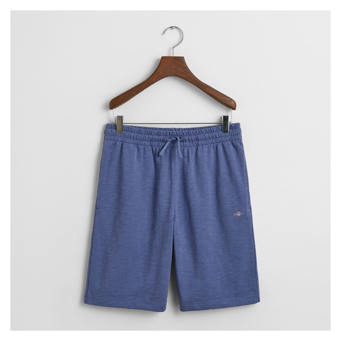 Dark Blue Shield Cotton Slub Shorts main product photo