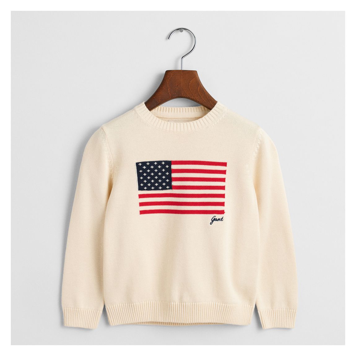 Cream Flag Crew Knit Jumper main product photo