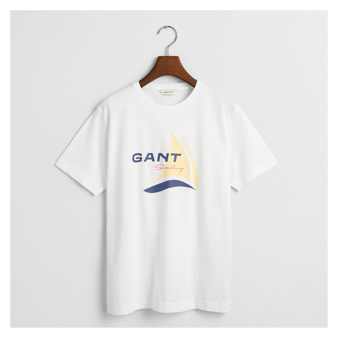 White Sailing Graphic Cotton T-Shirt main product photo