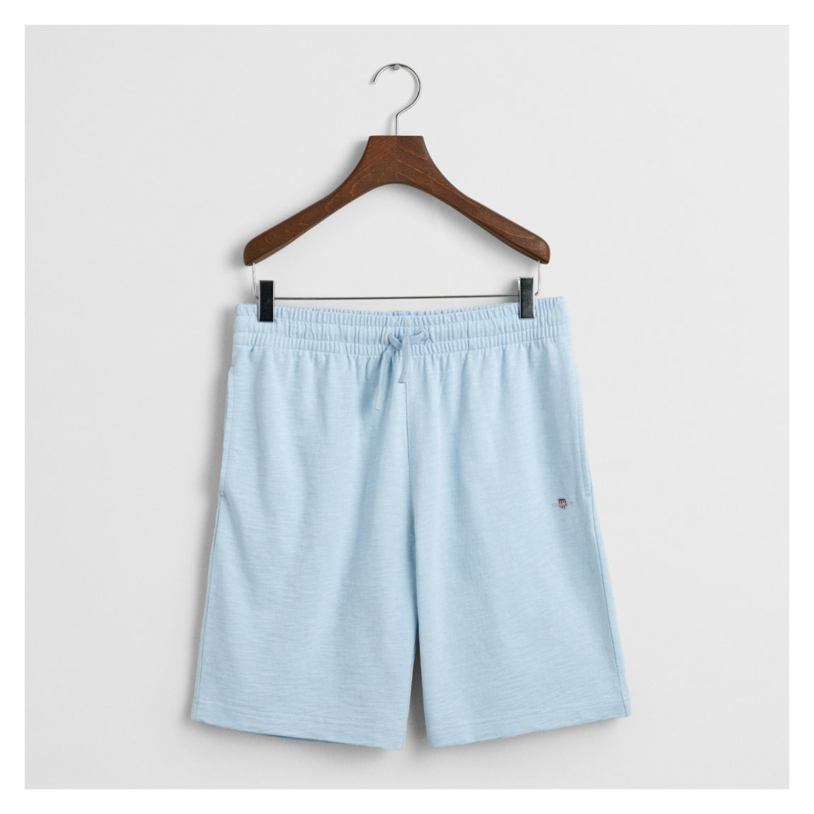 Light Blue Shield Cotton Slub Shorts main product photo