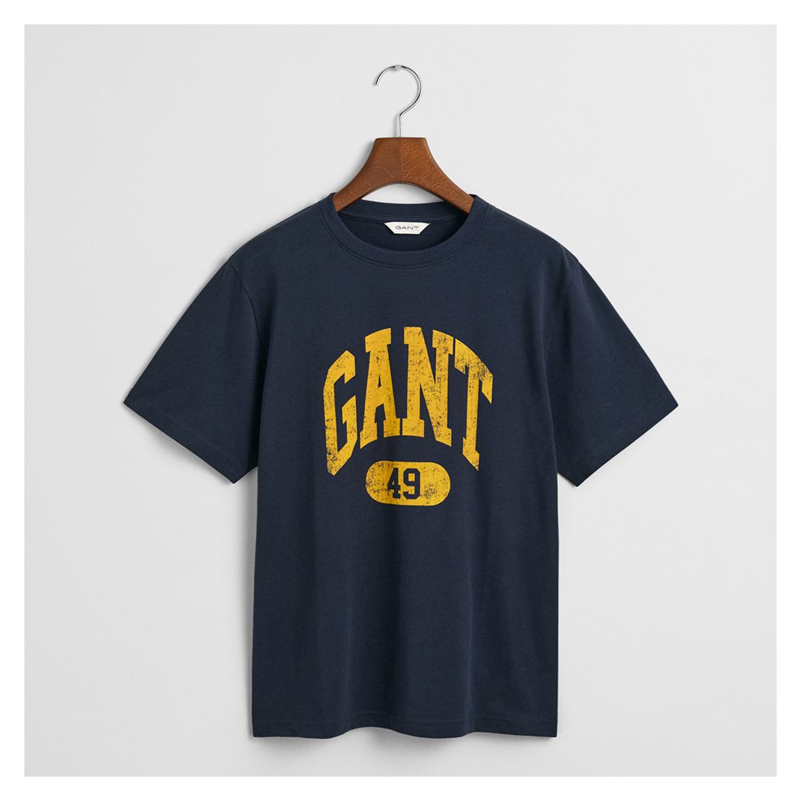 Navy Gant 49 Arch Relaxed Cotton T-Shirt main product photo