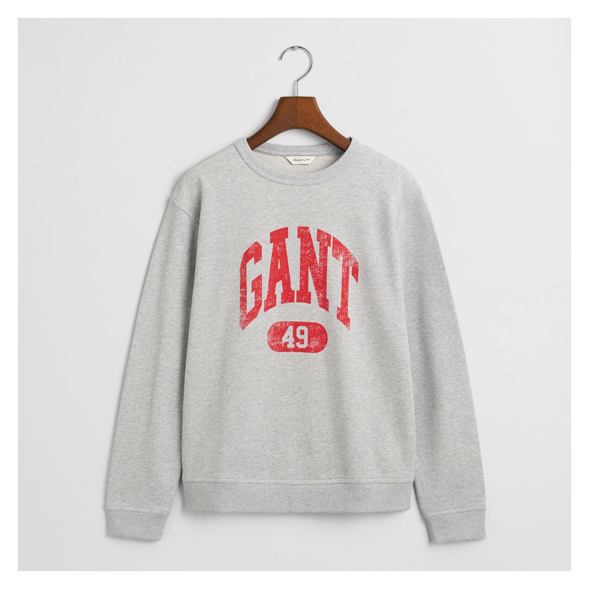 Grey Marl Gant 49 Arch Relaxed Crew Sweat main product photo