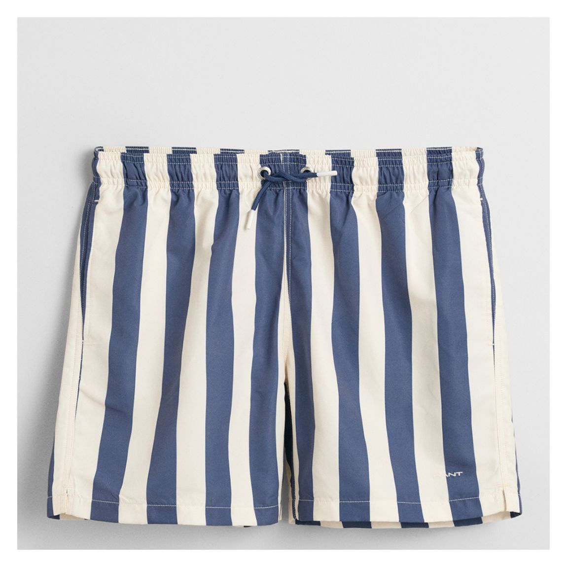 White/Navy Boys' Block Stripe Swim Shorts main product photo
