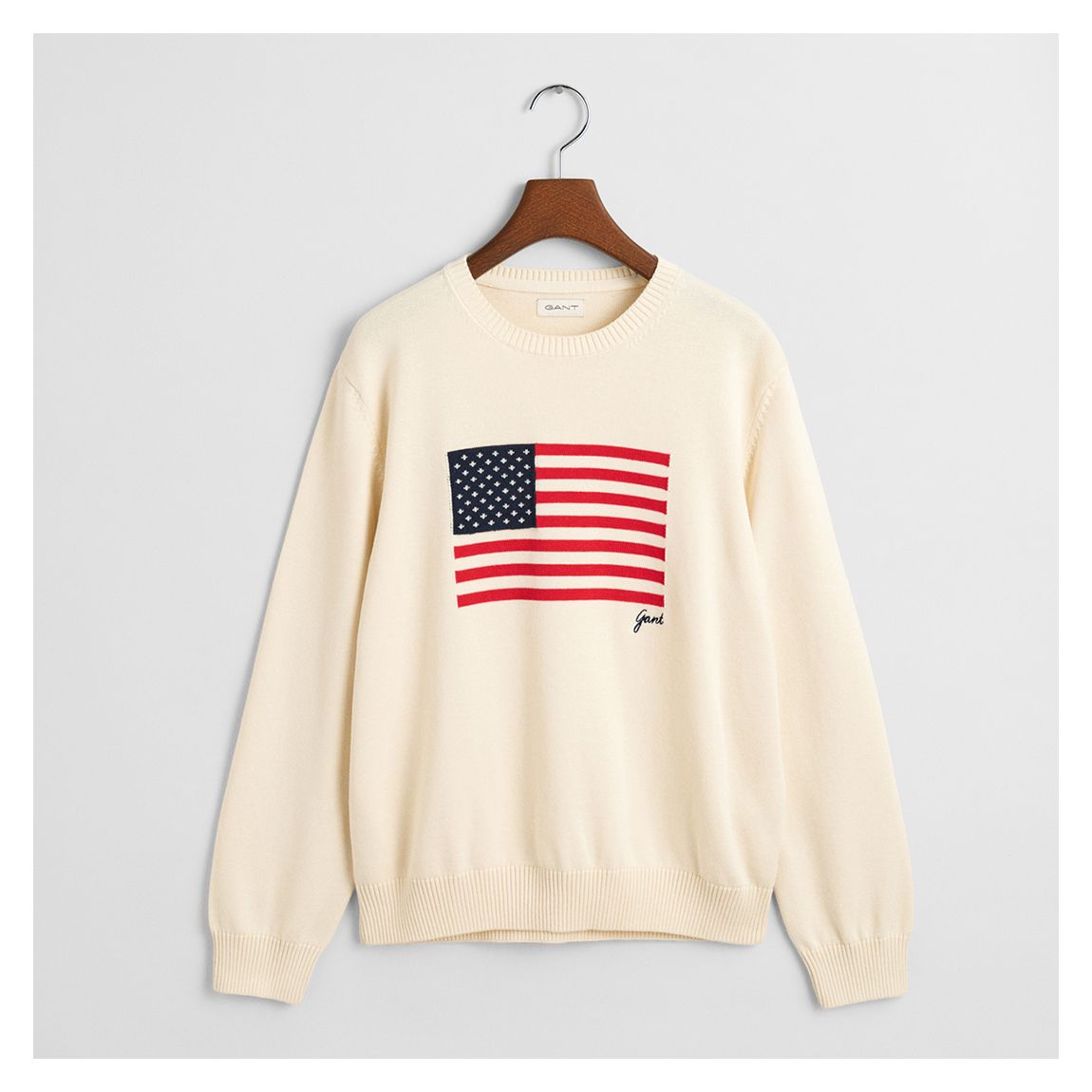 Cream Flag Crew Knit Jumper main product photo