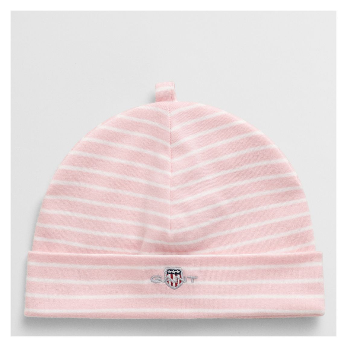 Powder Pink Shield Striped Beanie main product photo