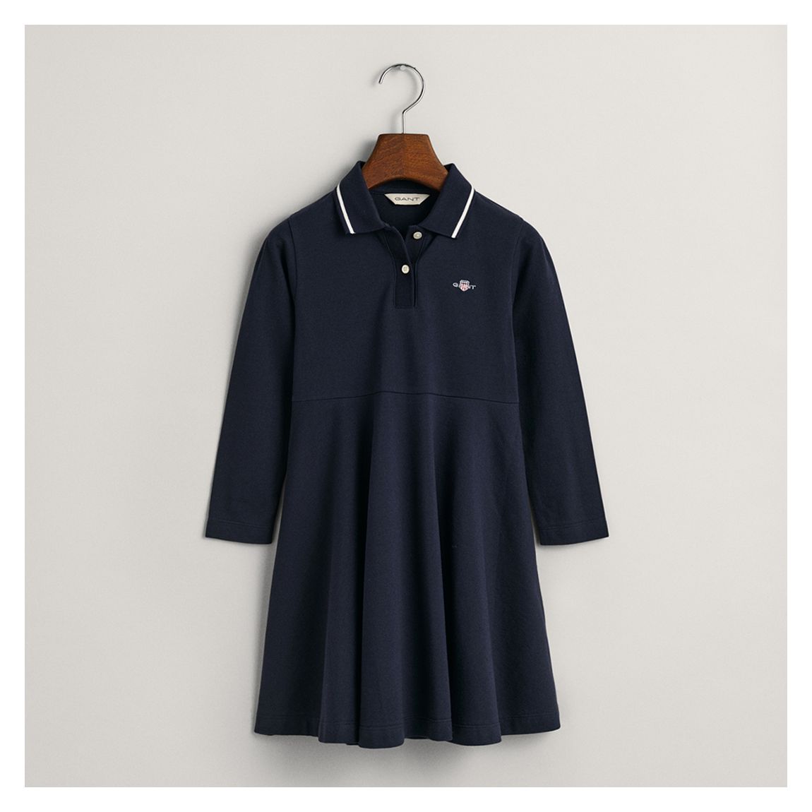 Navy Polo Girls Pique Cotton Dress main product photo