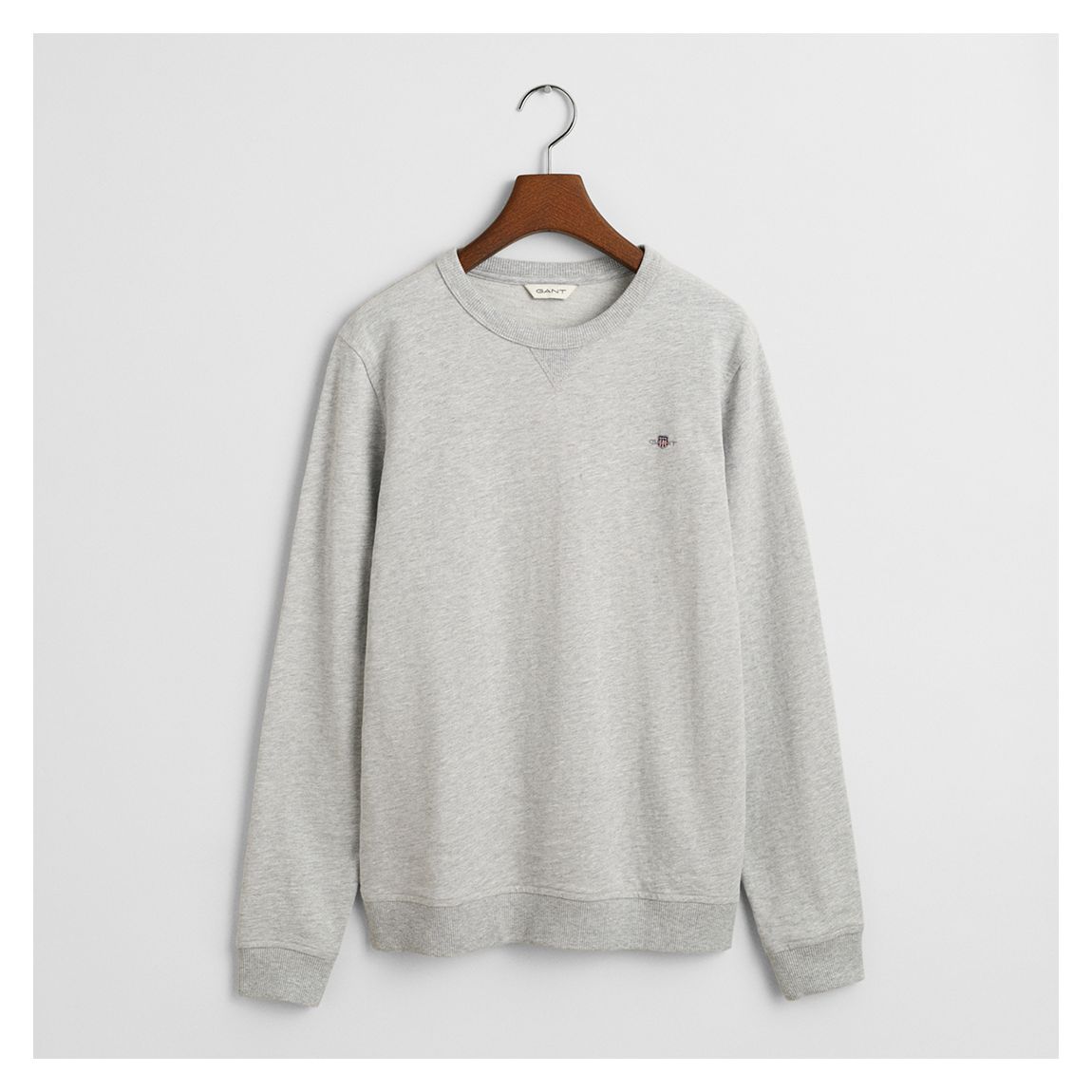 Grey Marl Shield Cotton Slub Crew Sweat main product photo