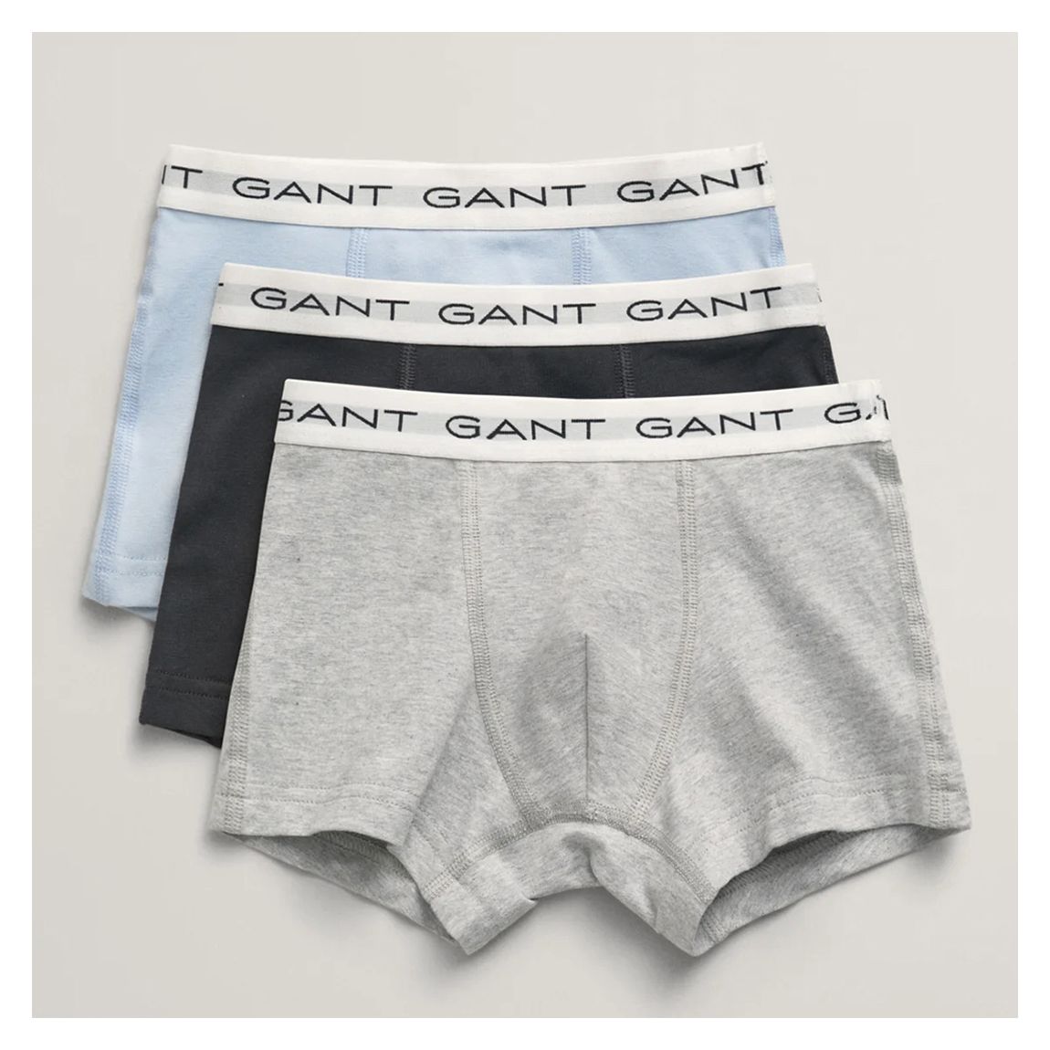 Blue/Grey 3-Pack Cotton Blend Trunks main product photo