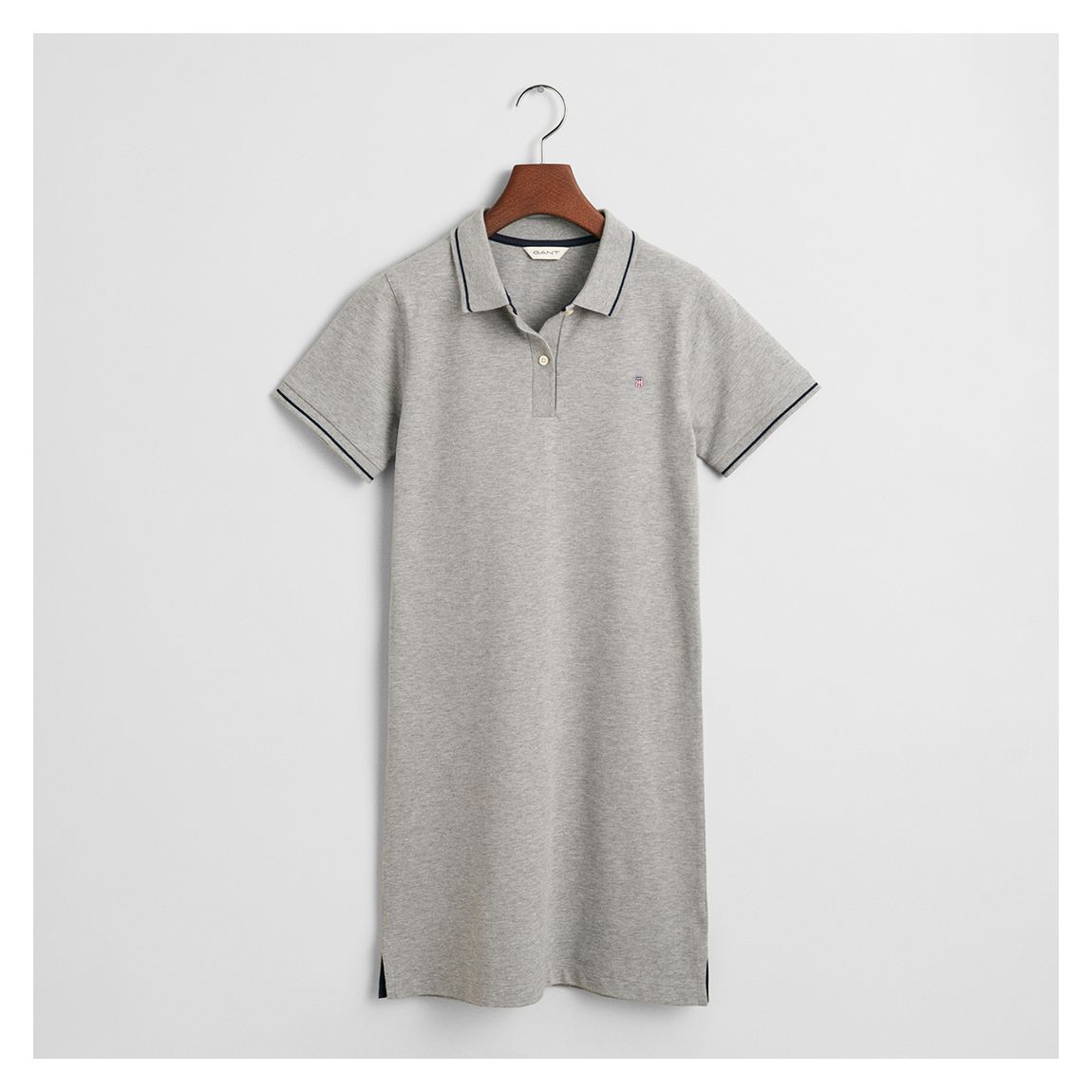 Grey Fitted Polo Girls Pique Cotton Blend Dress main product photo