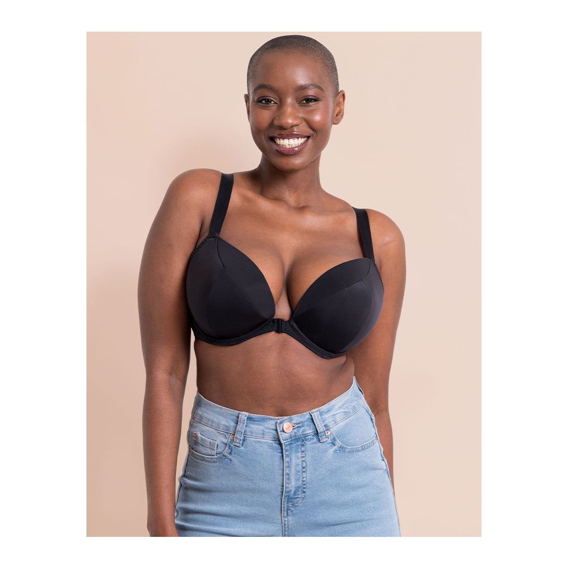 Curvy Kate Superplunge Kiss Padded Plunge Bra Black 38H main product photo