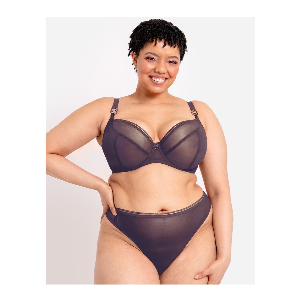 Curvy Kate Lifestyle Plunge Bra Plum Purple 34F main product photo
