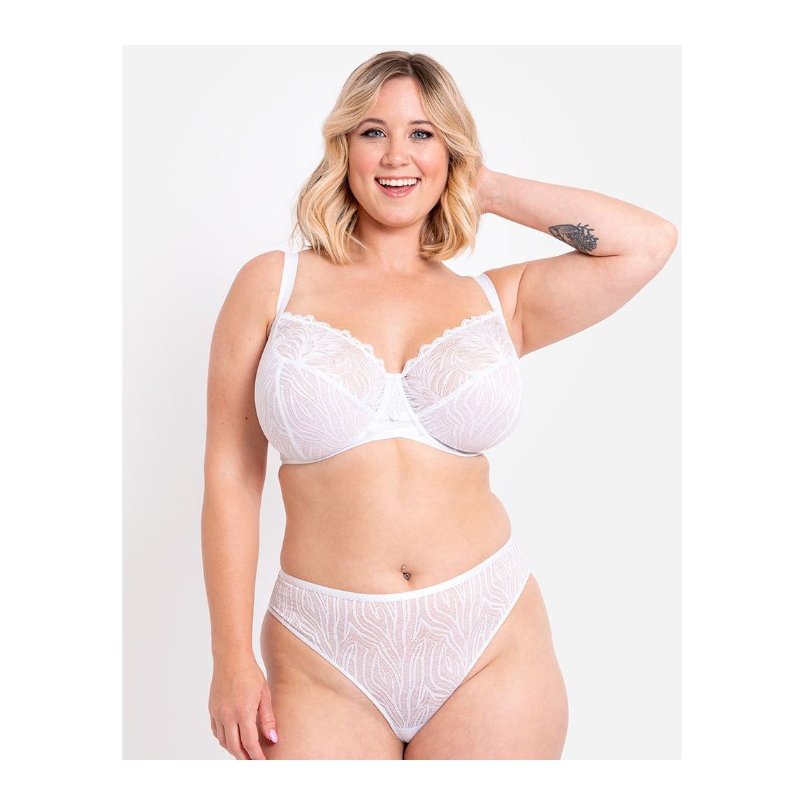 Curvy Kate Lace Daze Balcony Bra White 30GG main product photo