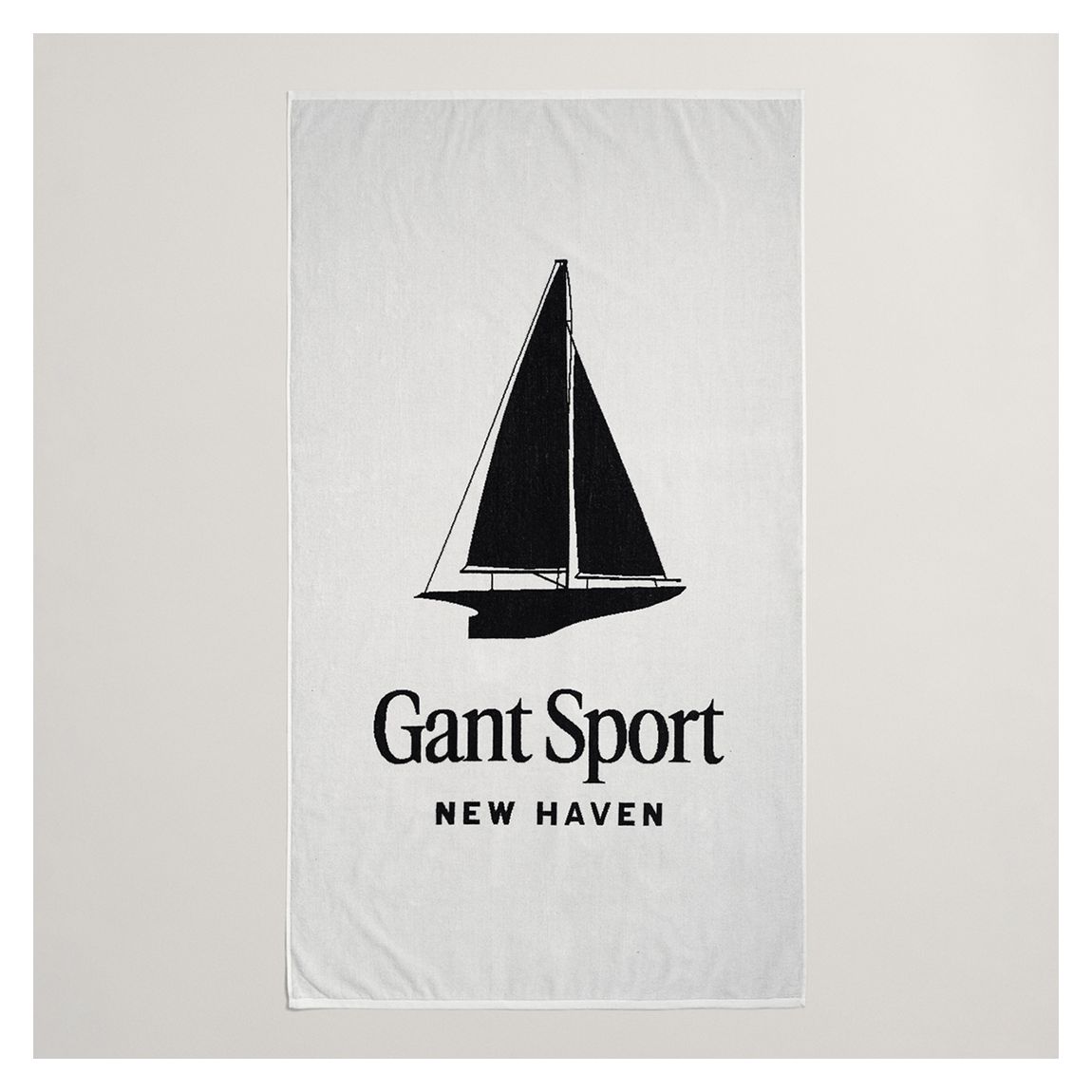 White Sailing Print Beach Towel main product photo