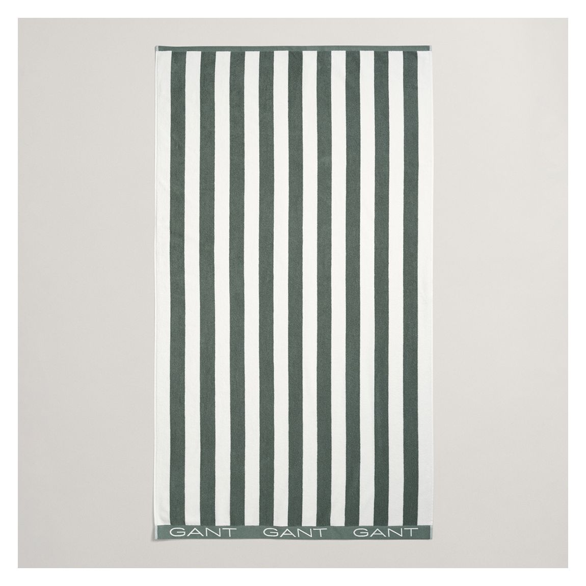 Green Block Stripe Beach Towel main product photo
