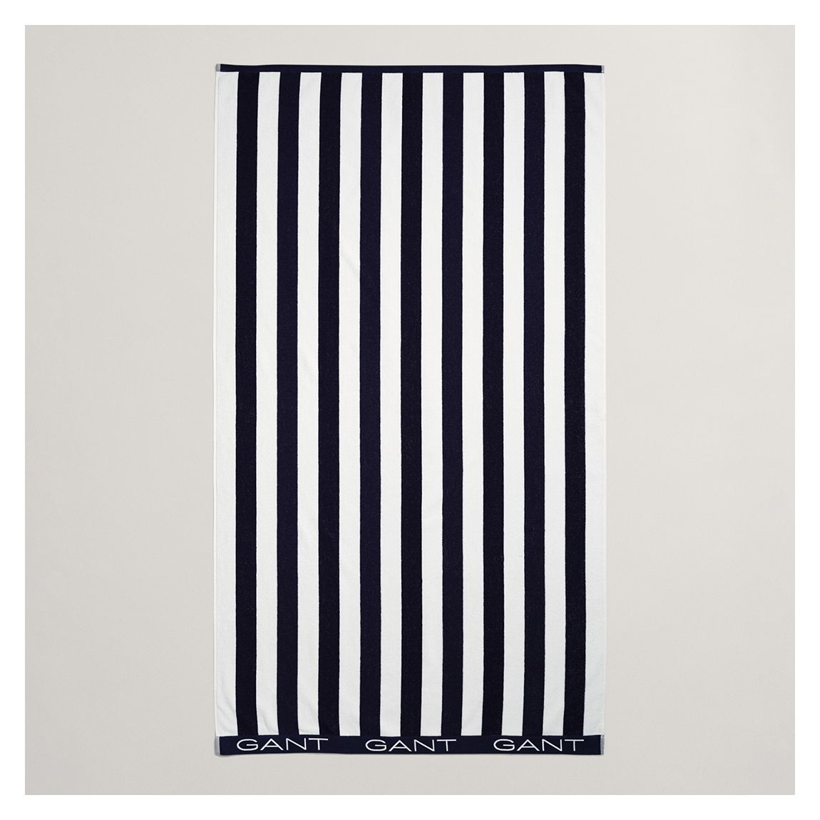 Navy Block Stripe Beach Towel main product photo