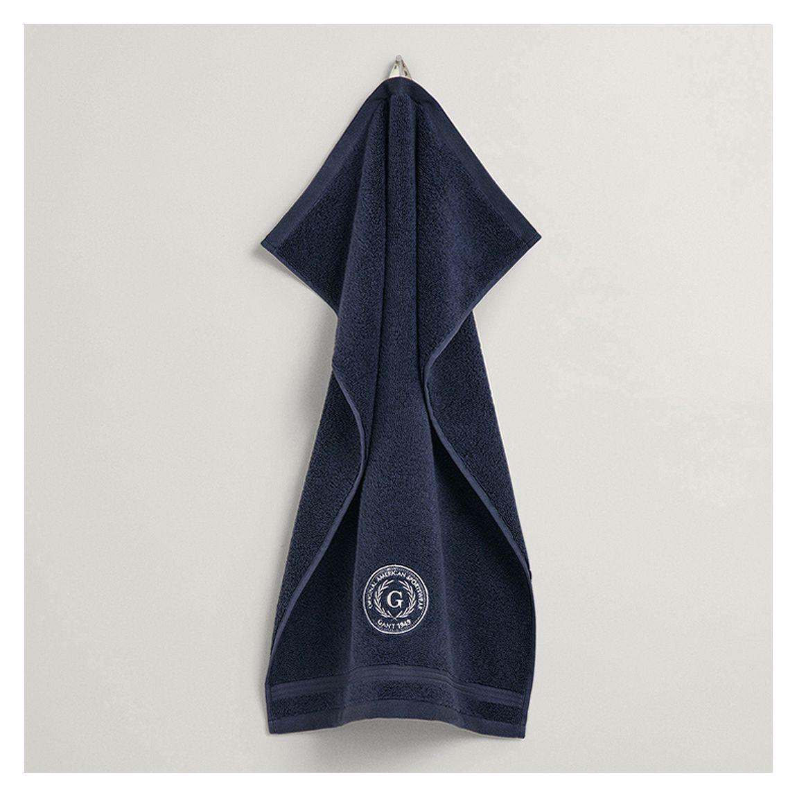 Navy Crest Cotton Blend Towel main product photo