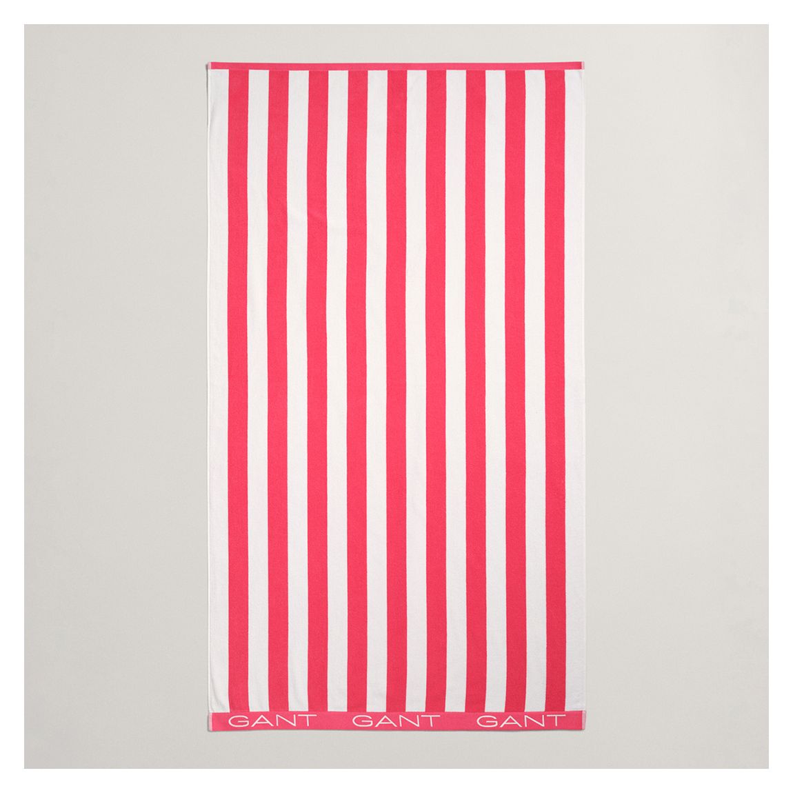 Red Block Stripe Beach Towel main product photo