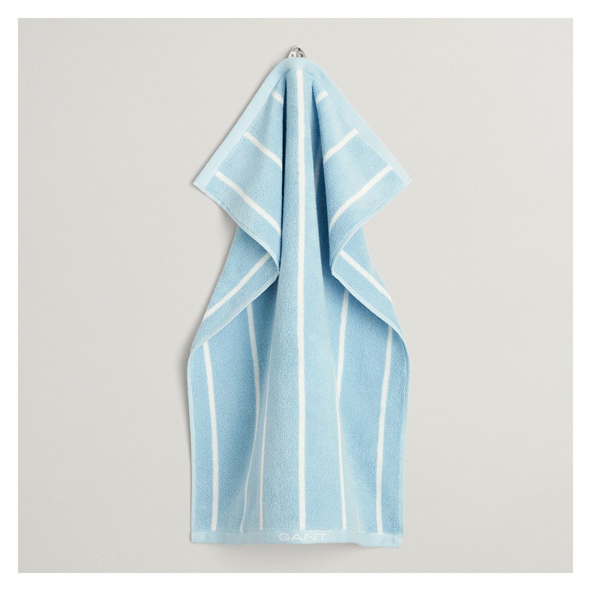 Blue/ White Stripe Organic Cotton Towel main product photo