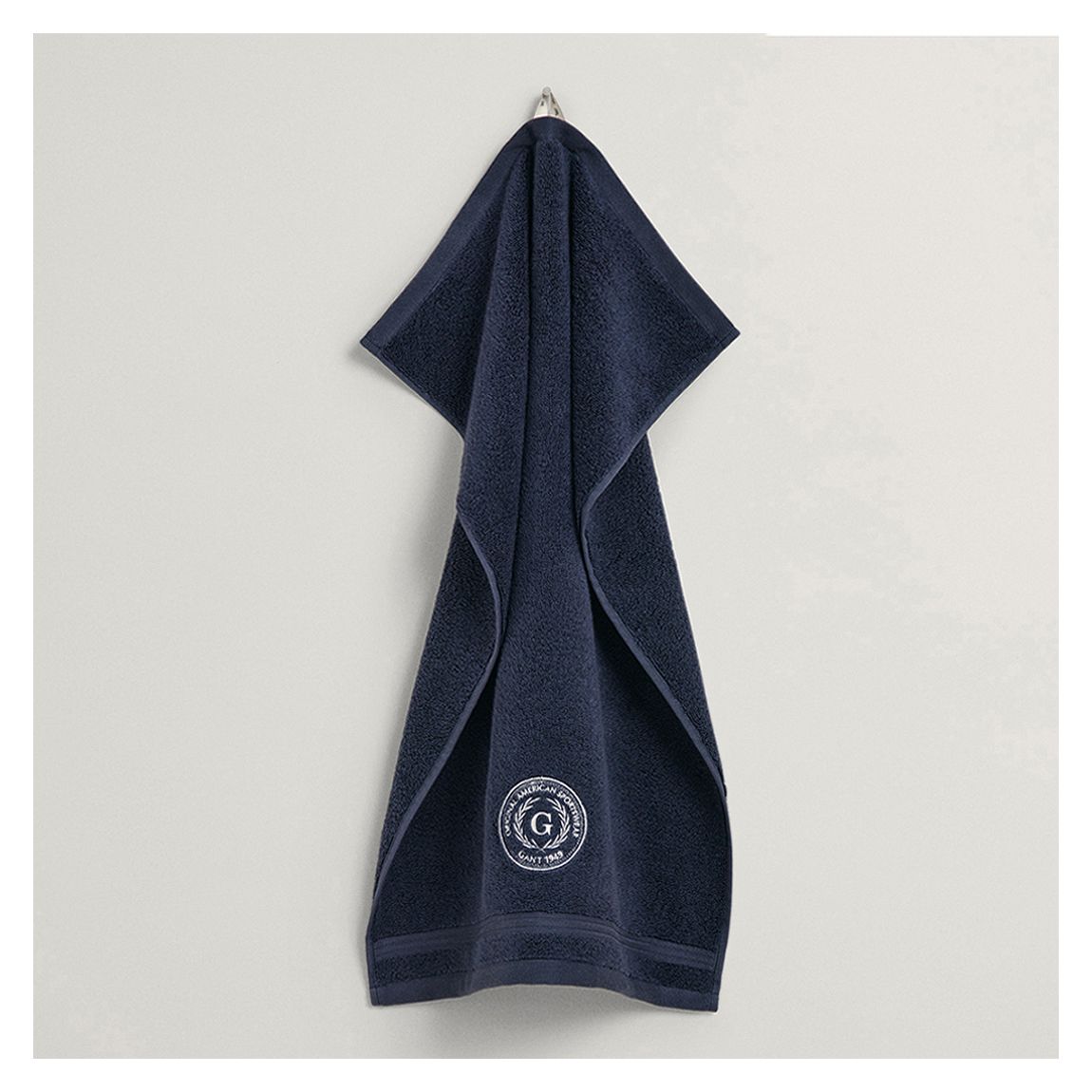 Navy Crest Cotton Blend Towel main product photo