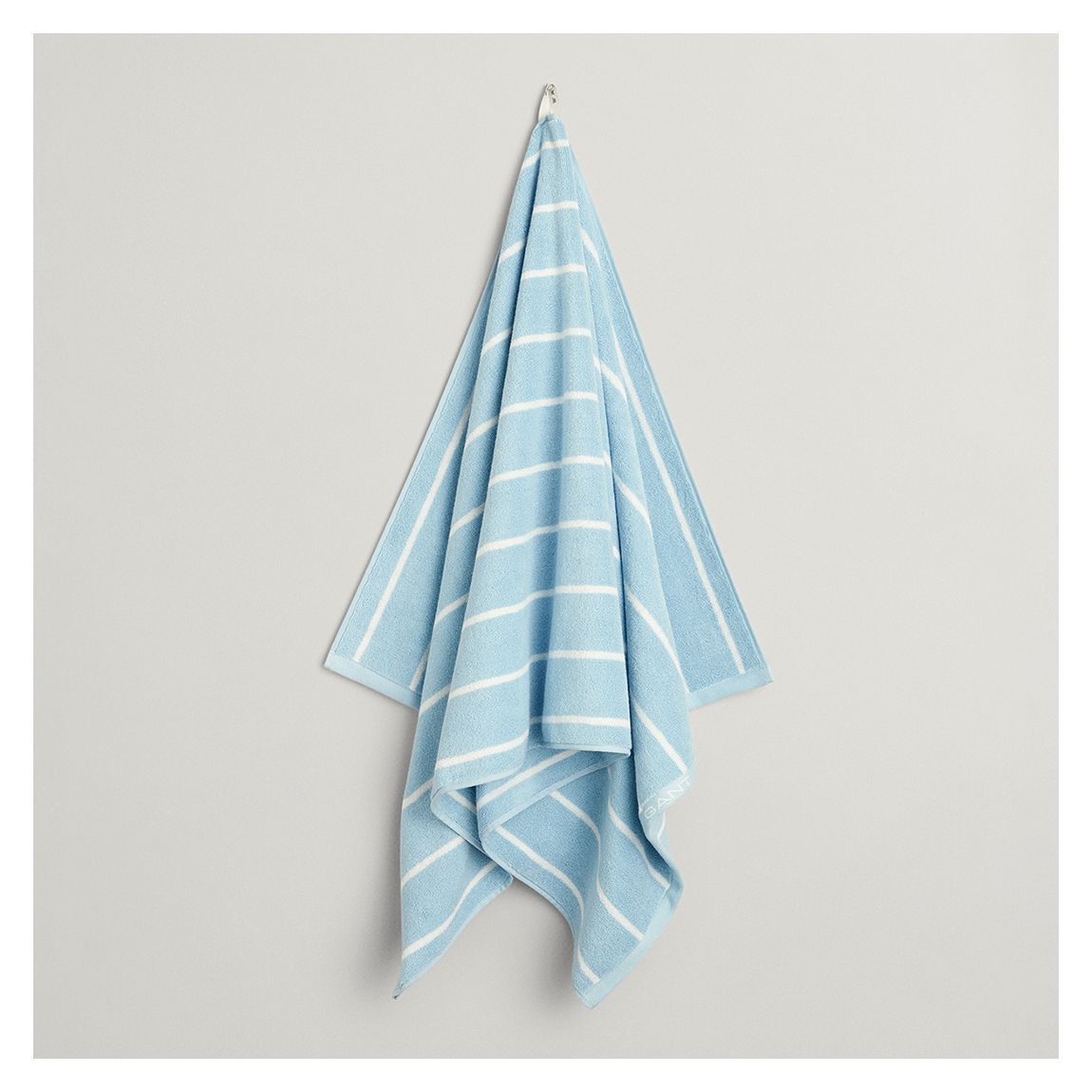 Blue/ White Stripe Organic Cotton Towel main product photo
