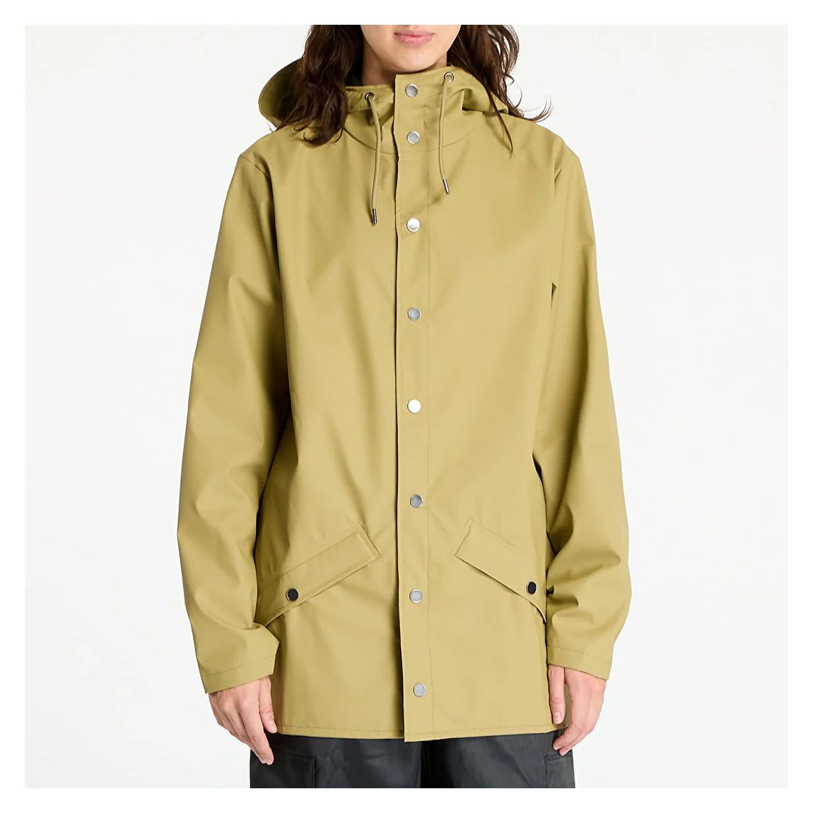 Khaki Unisex Waterproof Rain Jacket main product photo